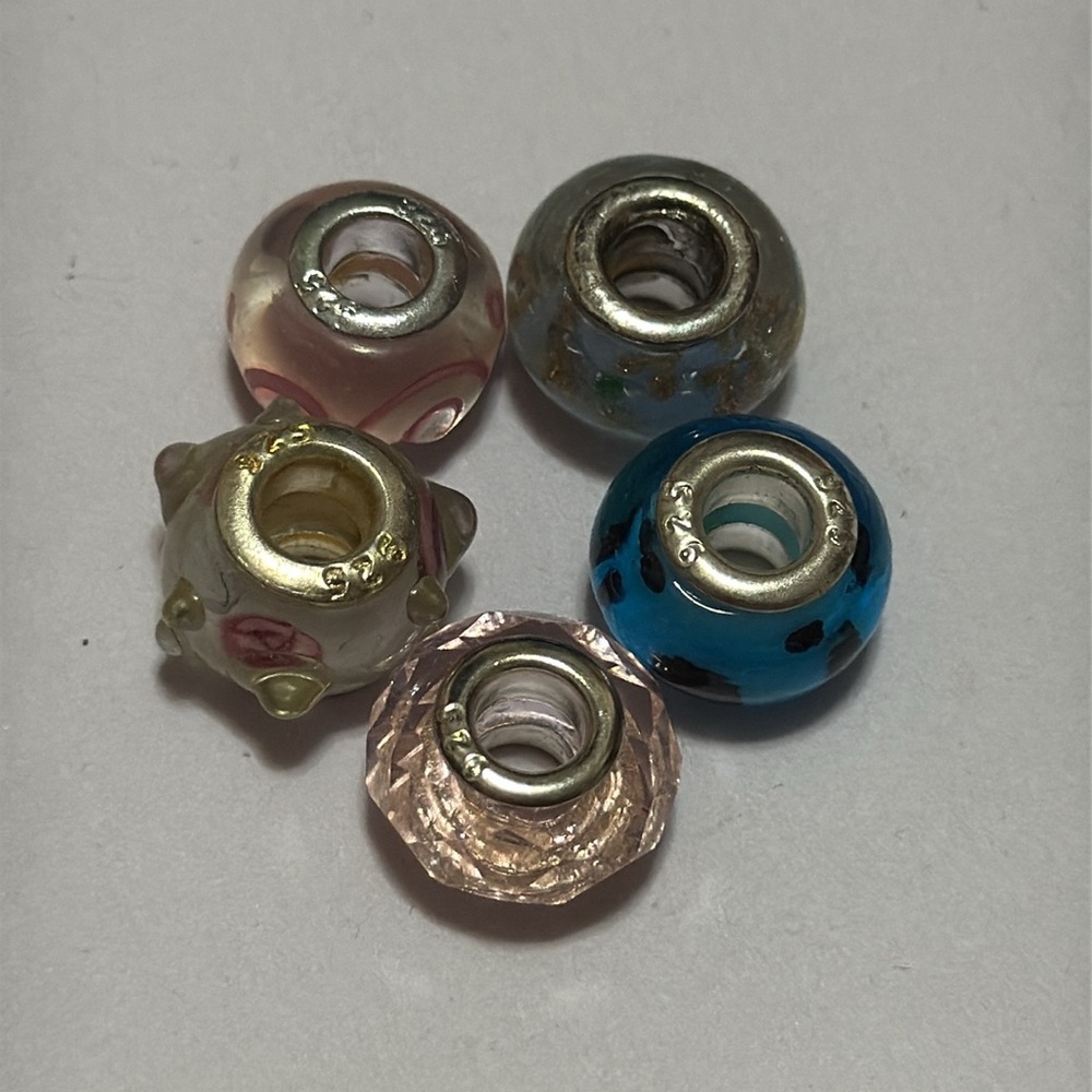 Sterling silver 925 beautiful Charm beads preowned set - Picture 8 of 10